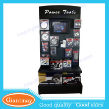 Floor standing metal display stand with lcd tv screen for advertising